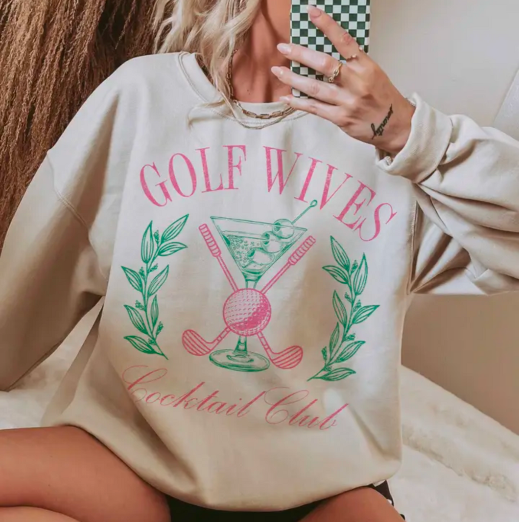 Golf wives crew sweatshirt