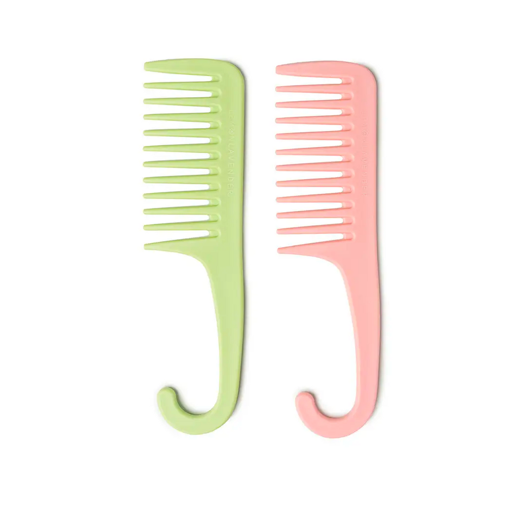 Detangling shower comb combo